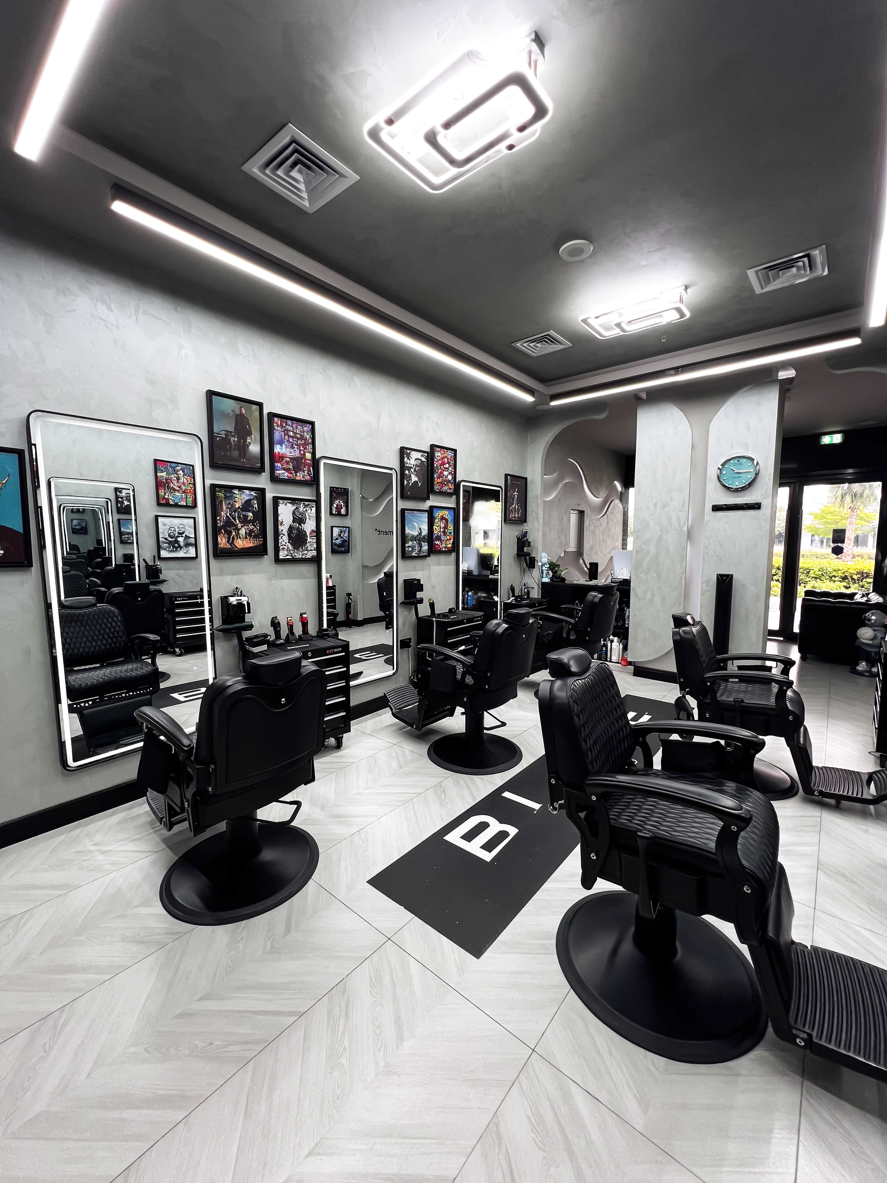 Interior of Blade Barbers Dubai